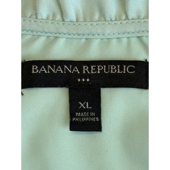 Banana Republic Mint Green Flutter Sleeve Tiered Mini Dress Womens XL - Picture 7 of 8